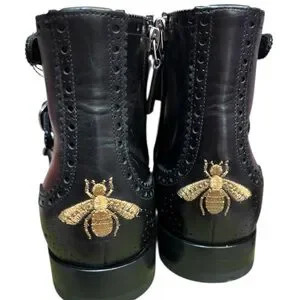 Gucci | Shoes | Gucci Queercore Leather Boots With Dionysus  display picture 3